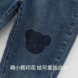 儿童牛仔背带裤2025春秋新款宝宝牛仔裤男女童时尚潮流百搭休闲裤