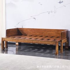 老楡木推拉羅漢床新中国式羅漢床実木禅意羅漢床家庭用擬古ソファーベッドの手付金