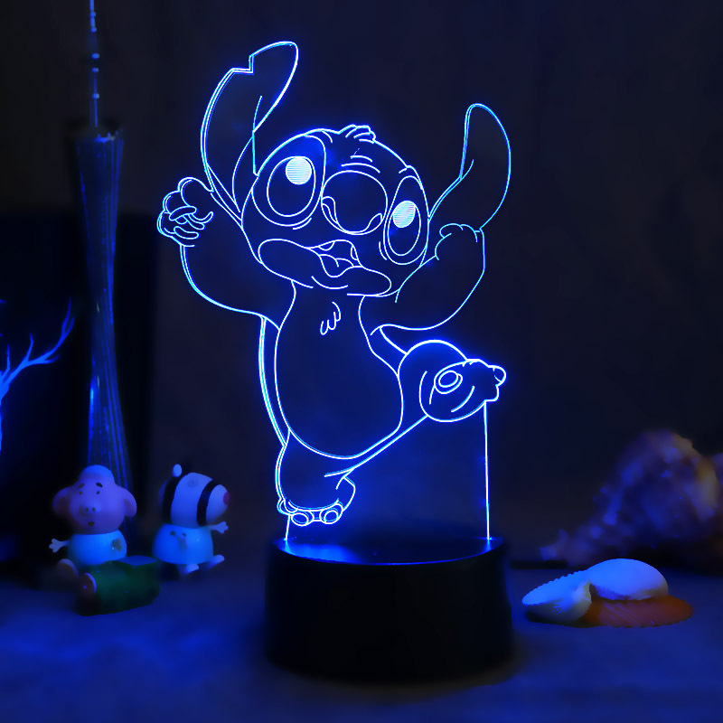 Star Wars 3D noche luz puntada Yoda bebé periférico mano Escritorio de Oficina Decoración Linda lámpara regalo