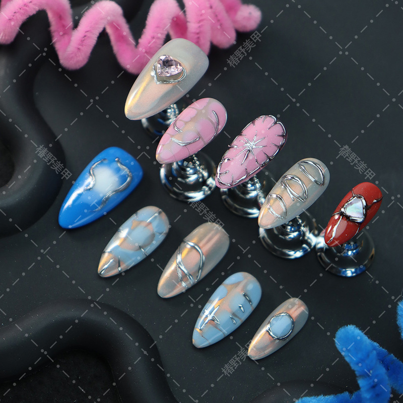 New Wearing Armor Y2K Wind Armor Pieces Hand-painted Star Powder Diamond Shell Almond Wearing Armor Almond Armor