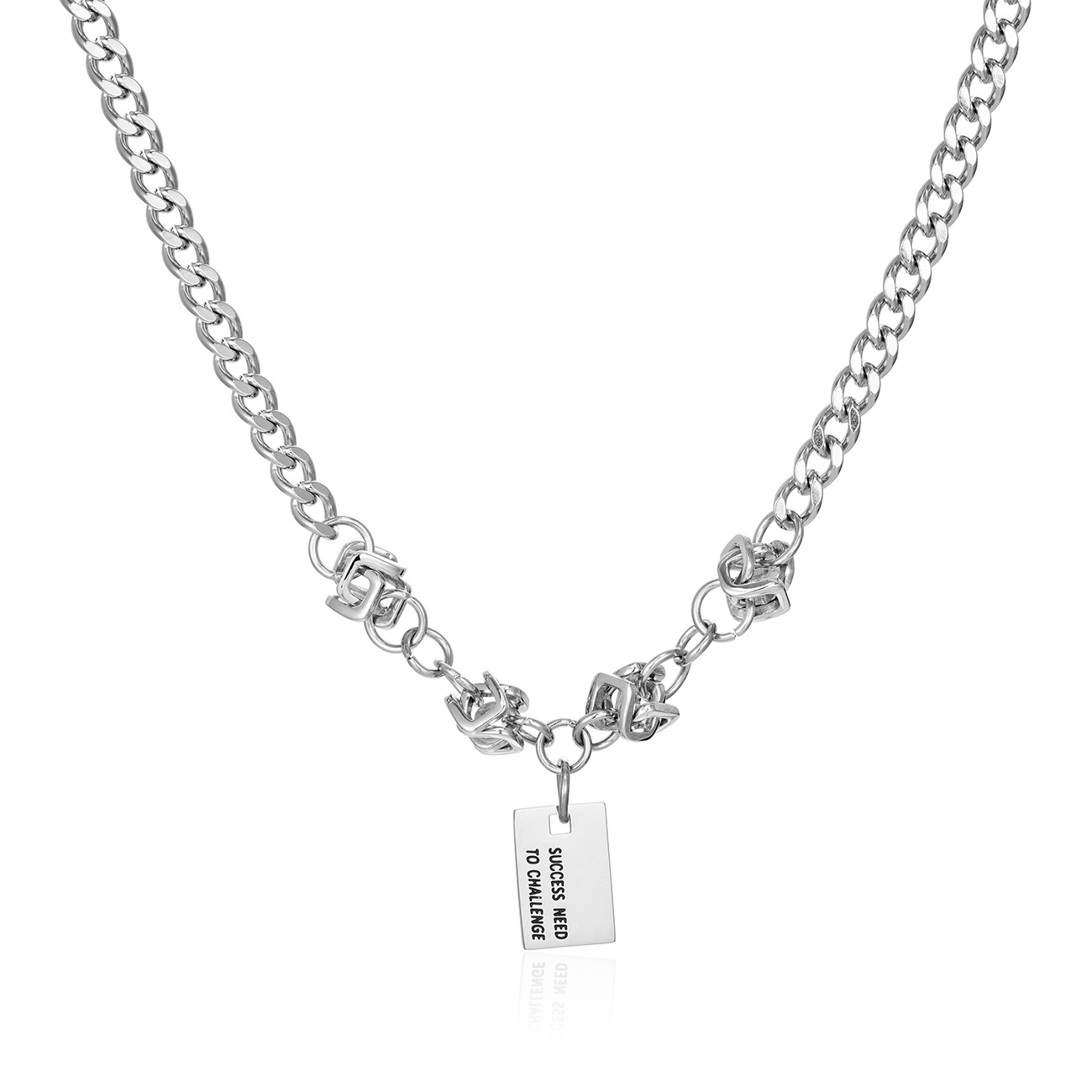Minimalist Cuban Link Necklace In Stainless Steel For Men And Women_voghion.com