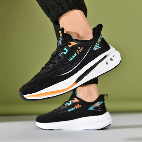 Men's Spring Casual Versatile Youth Lightweight Running Shock Absorbing Featherweight Mesh Breathable Dads Shoes
