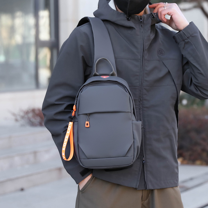 Breast bag men's casual large-capacity shoulder bag new outdoor sports trendy ins crossbody backpack chest_voghion.com