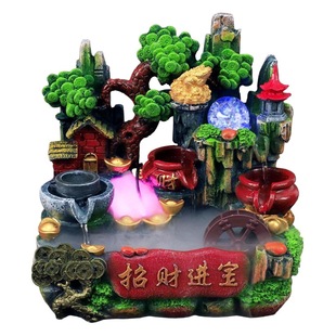 Lucky rockery flowing water ornaments home fish tank home decoration office Garden Courtyard gardening flower decoration