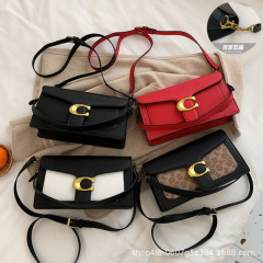 Bags越境欧米C家ファッション女性バッグ2025新型レイシ紋小方包手提げシングル肩斜め掛け女性バッグ
