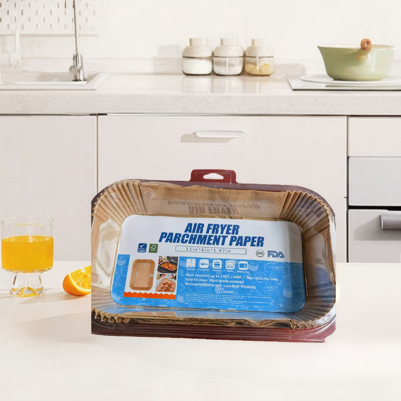 Freidora de aire de papel de absorción de aceite pastel de vapor barbacoa para hornear barbacoa almohadilla a prueba de aceite impermeable anti-stick de alta temperatura de papel resistente