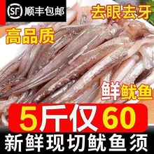 鱿鱼鱿鱼须二本食材冷冻足鱿鱼新鲜八爪冷冻鱼鱿鱼烧烤须须半成品