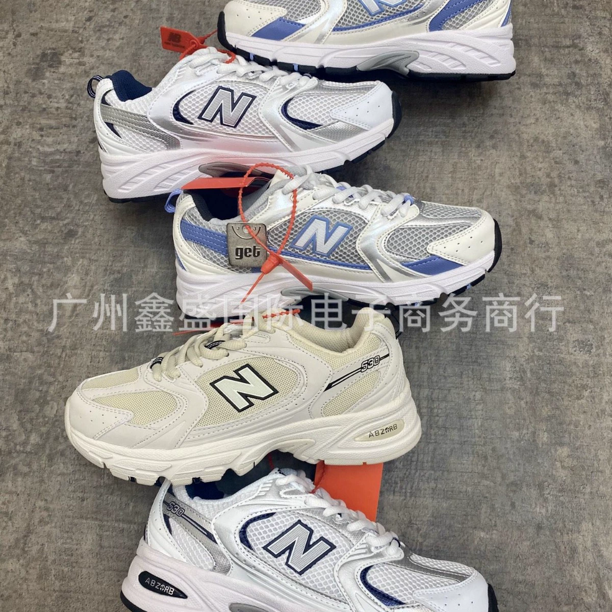 Кроссовки Running NB MR530, дышащий сетчатый верх в стиле ретро, легкая амортизация, EU 36–45