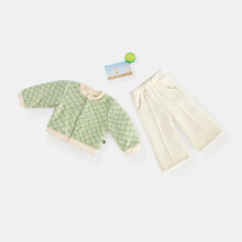 童套装两件套休闲套装小花朵女宝宝衣服韩版套头宝宝服装冬装中小