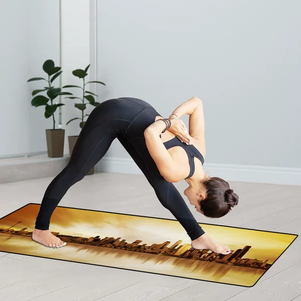 Amazon Source Yoga Studio Portable Printed Yoga Spreading Towel Digital Printed Water Absorbent Yoga Towel