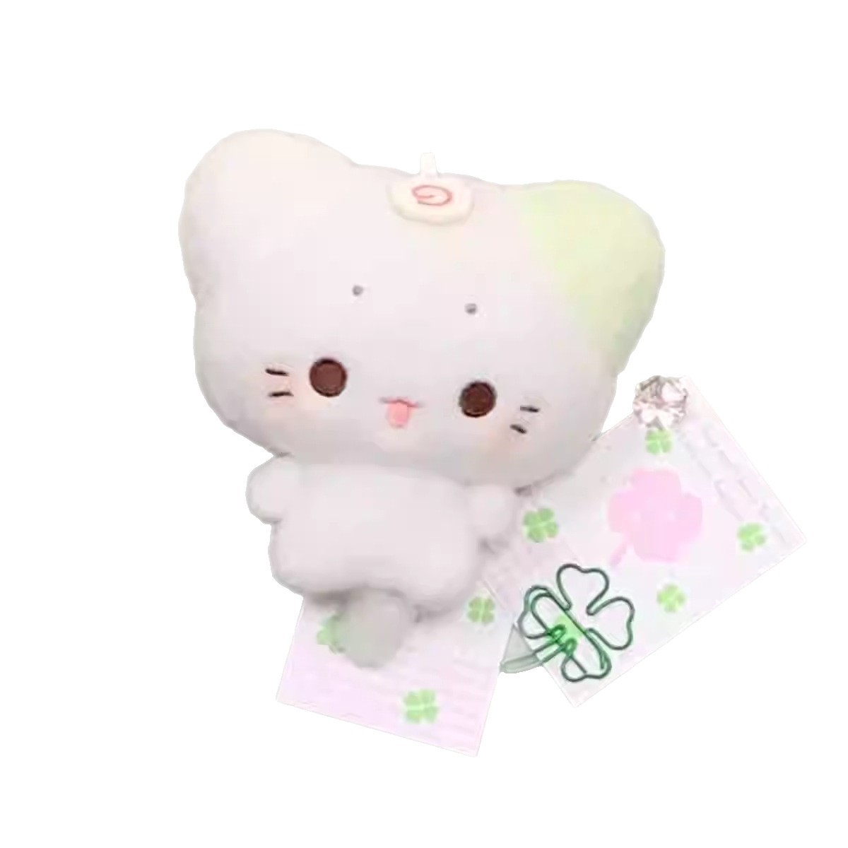 Cute pastel de pescado gatito afortunado conejo muñeca de peluche suave muñeca colgante muñeca de algodón regalo para chicas