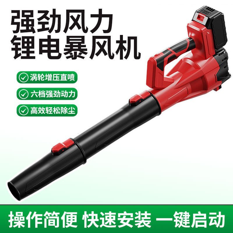 Lithium Electric Leaf Blower Portable Snow Blower Storm Electric Industrial High-Power Blower Household Dust Removal Machine