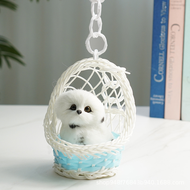 푸른 교수형 바구니 + 발견 된 개가 짖을 수 있습니다