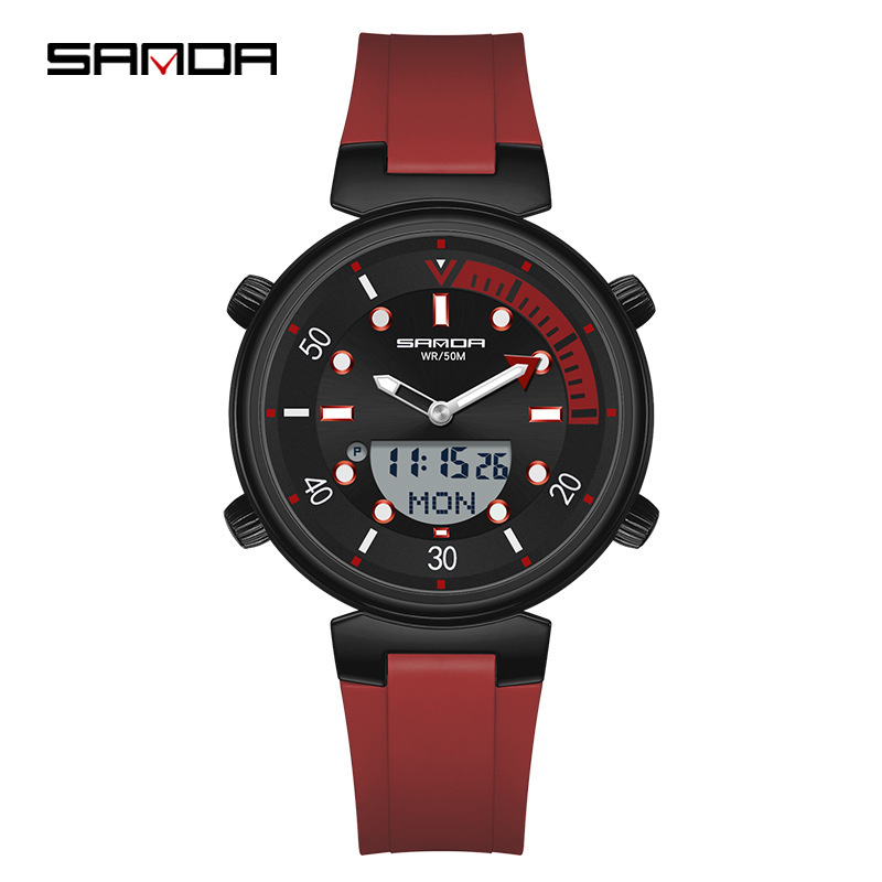 SANDA nuevo reloj de alarma de moda luminosa todo partido 3122 reloj electrónico multifuncional reloj para niños y niñas