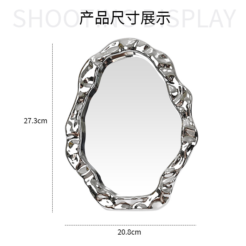 クラウド波形化粧鏡学生寮デスクトップデスクトップドレッシングポータブルミラーインスタイルインターネットセレブハイエンドミラー