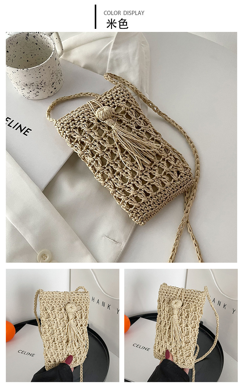 Korean Summer Fashion Straw Messenger Bag display picture 6