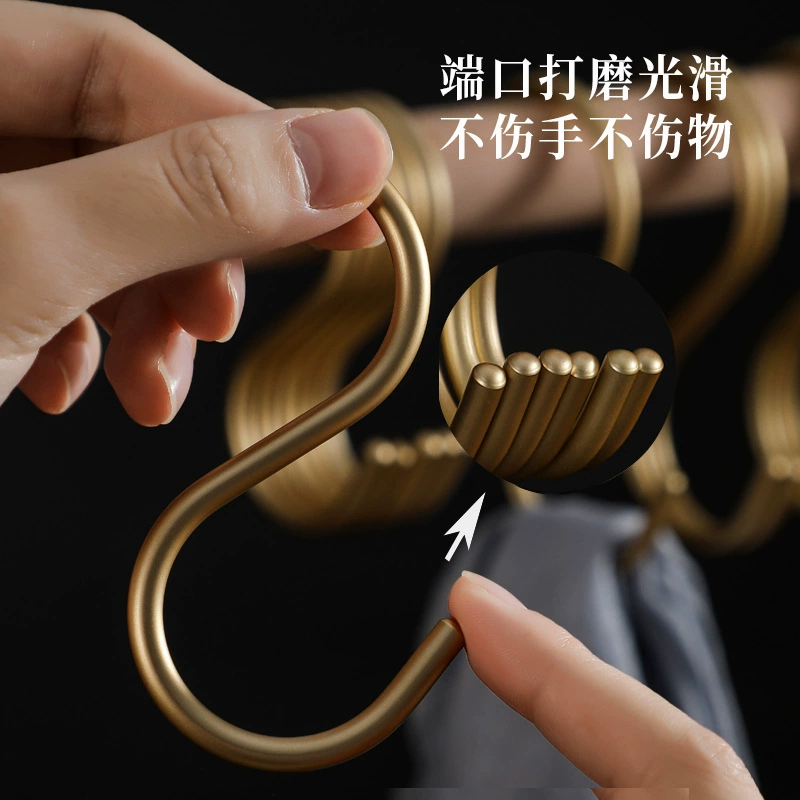 [Алюминиевый S-образный крюк для кухни и ванной многофункциональный S-образный крюк из алюминиево-сплавного материала]