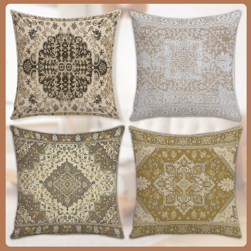 Abstract Retro Short Plush Pillowcase Double-Sided Printed Home Decoration Sofa Office Rest Cushion Abstract Retro Short Plush Pillowcase Double-Sided Printed Home Decoration Sofa Office Rest Cushion