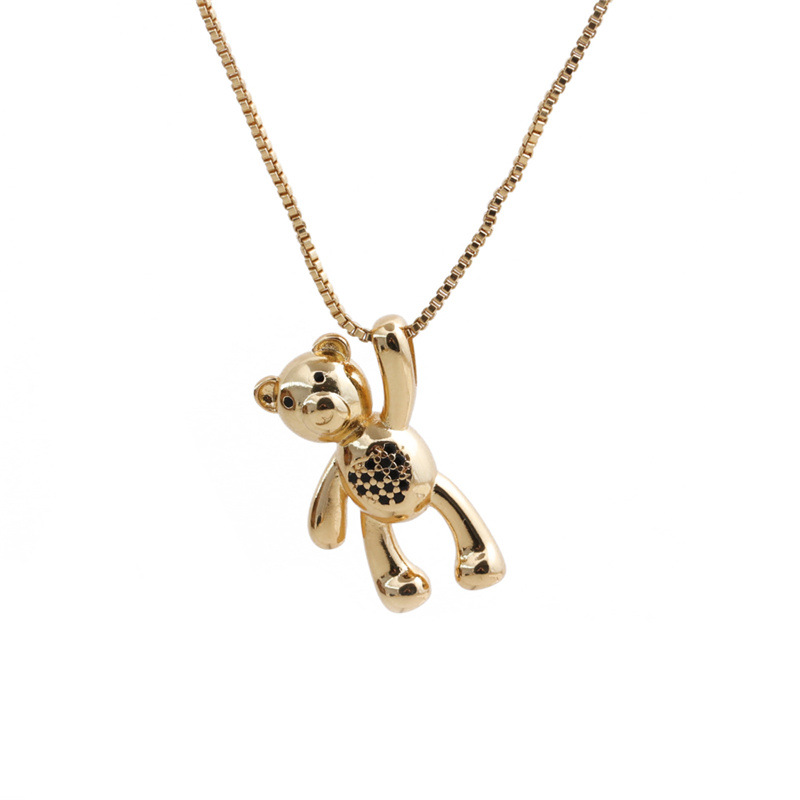 New Fashion Simple Cute Bear Pendant Necklace