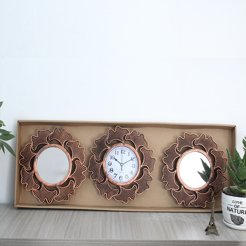 Reloj de pared europeo/americano moderno simple, reloj triple decorativo, reloj de cuarzo creativo de moda para sala/comedor