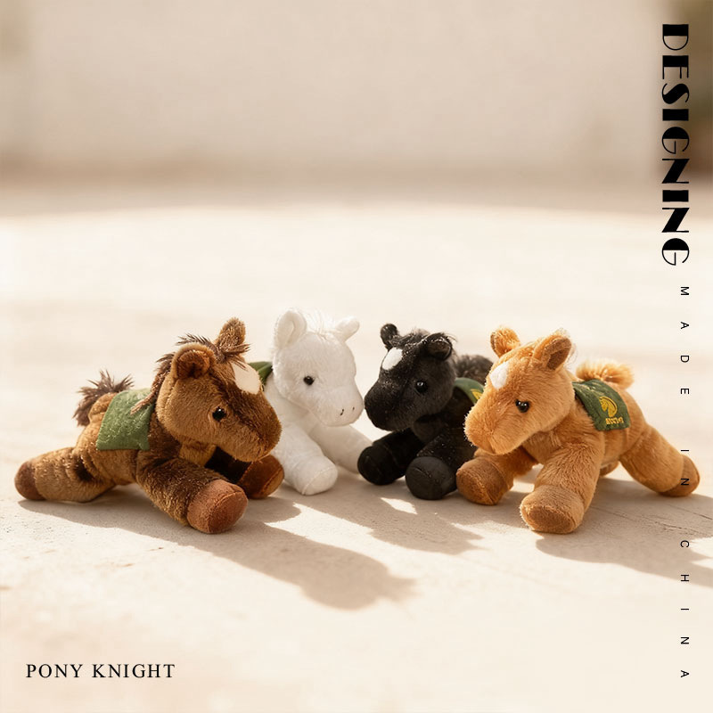 Saddle Pony Doll White Horse Stuffed Toy Year of the Horse Mascot Doll Girls Sleeping Pillow Doll Gift