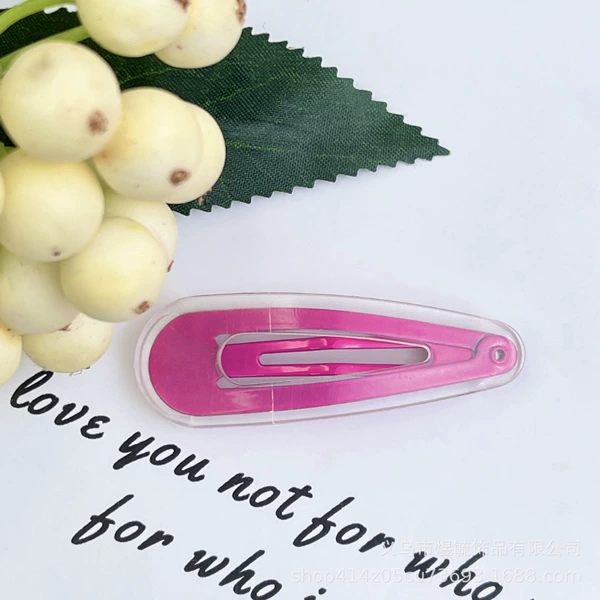 Ice transparent water droplet BB clip 5cm rose red