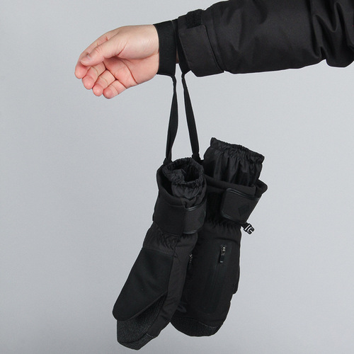 Professional single and double board built-in wrist-protected ski gloves for men with carved slip-on waterproof and wear-resistant Kevlar ski gloves for women