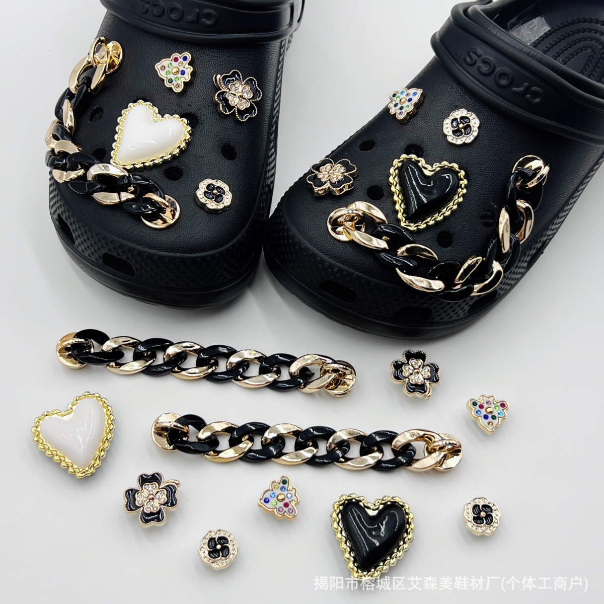 Estrellas plateadas ajuste agujero agujero perdido zapatos decorativos accesorios DIY extraíbles accesorios de flores hebillas de zapatos accesorios tridimensionales