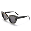 Fashionable glasses, trend retro sunglasses solar-powered, 2022, cat's eye