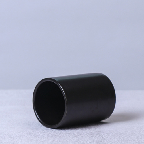 Minimalist Creative Japanese Black and White Straight Tube Handleless Hotel Toothbrush Cup Mouthwash Cup Set Logo