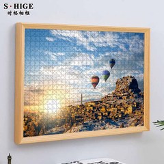 T9J5批發實木拼圖框架1000片大相框掛牆500裝裱畫框300一千2000塊