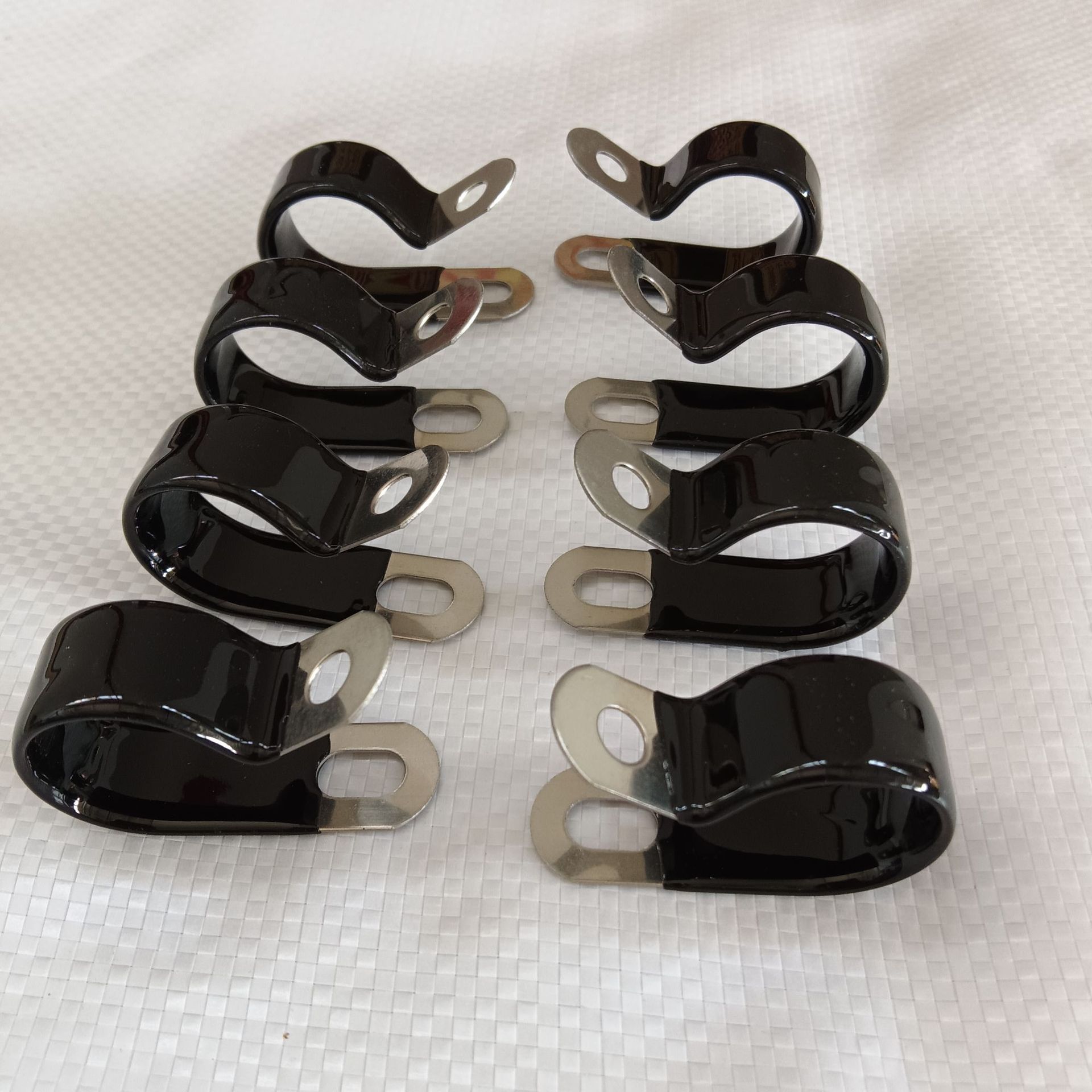 316浸塑线夹R型全包胶线束油管卡PVC涂塑耐磨单管夹片