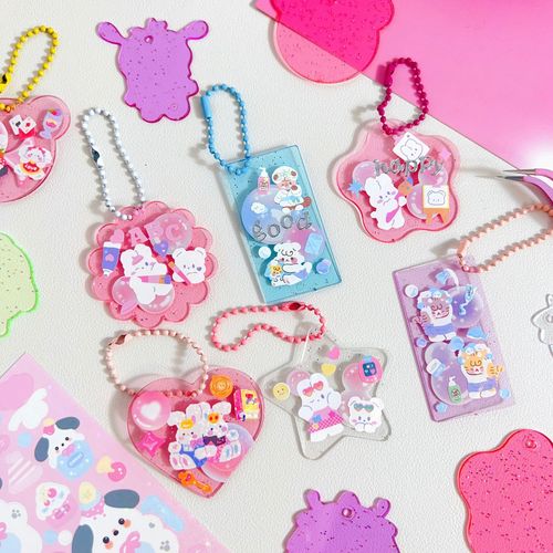 PS material chuck, various Gupan estimated card set diy ancient card card card pendant children's handmade keychain