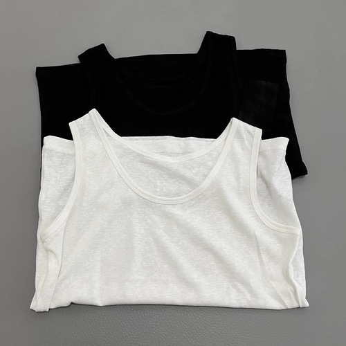 Summer thin snow flake cotton lace sleeveless camisole, cotton linen sleeveless top, sexy, stylish, suitable for layering, versatile, casual wear.