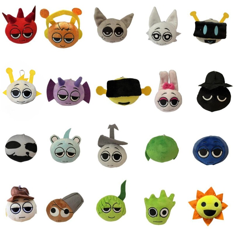 Cross-border New SprunkiPlush Rhythm Box Pendant Role Game Doll Plush Toy Cartoon Doll