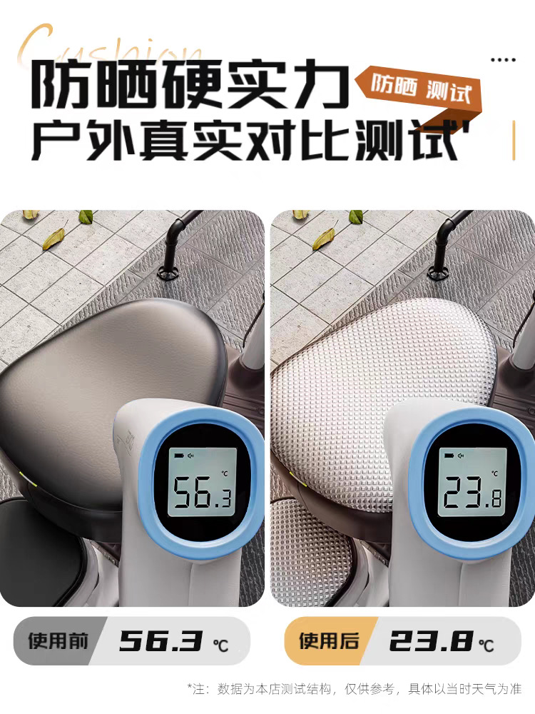 Waterproof and sun-proof seat cover for electric vehicles, all-inclusive leather seat cover for electric bikes, suitable for all seasons