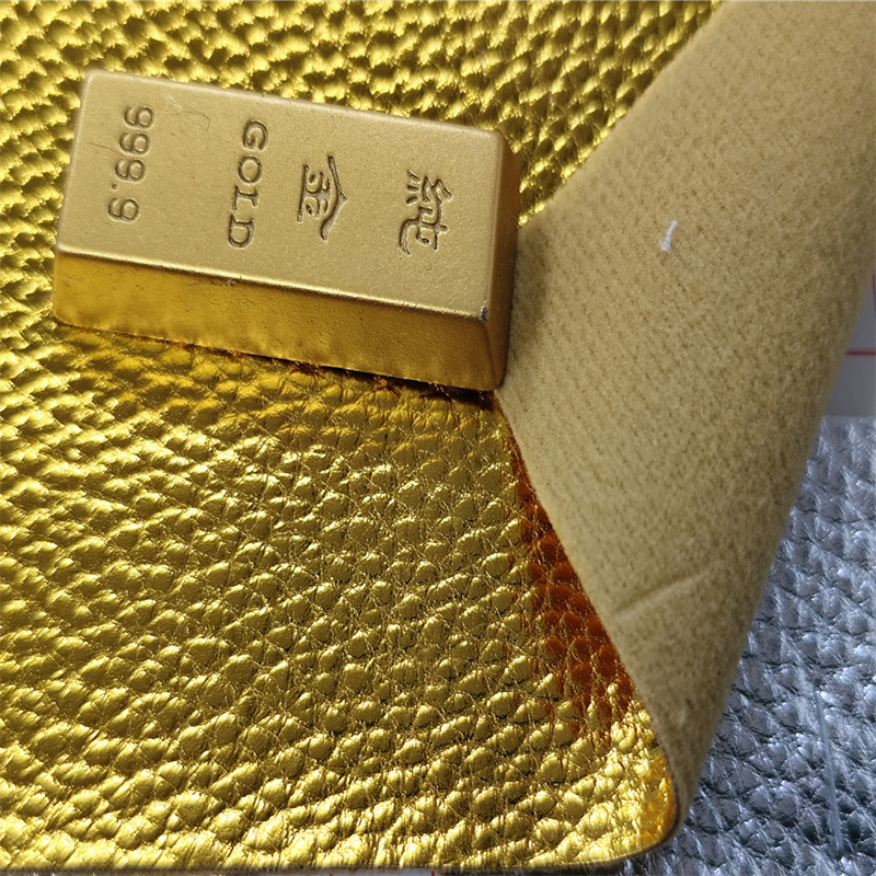 Factory Price Spot Direct Sales Environmentally Friendly Concave and Convex Texture Golden Pebbled Pu Artificial Leather Fashion Painting Bag Hat Leather