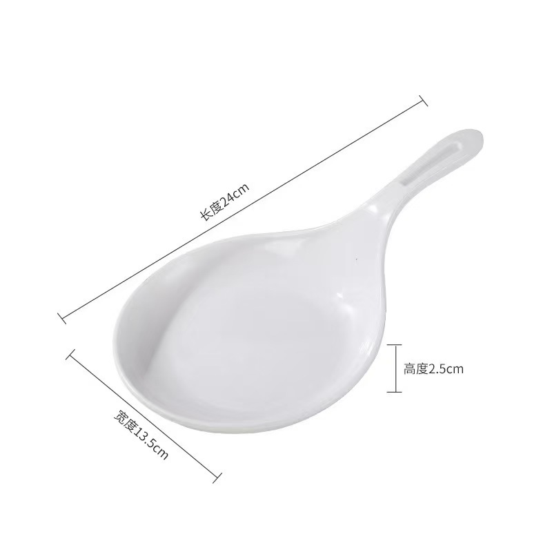 Boki, Corea del Sur, la misma cuchara grande, cubiertos blancos rojos en línea, platos de mano coreanos con mango, bandeja de receptores de mano