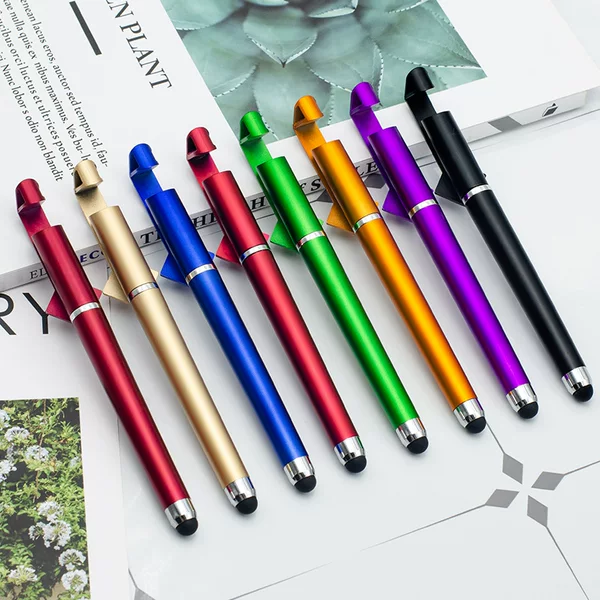 Qr Code Mobile Phone Holder Pen, Touch Screen Advertising Pen, Neutral Pen for Exhibitions, Insurance Promotion, Signature Pen with Printed Logo