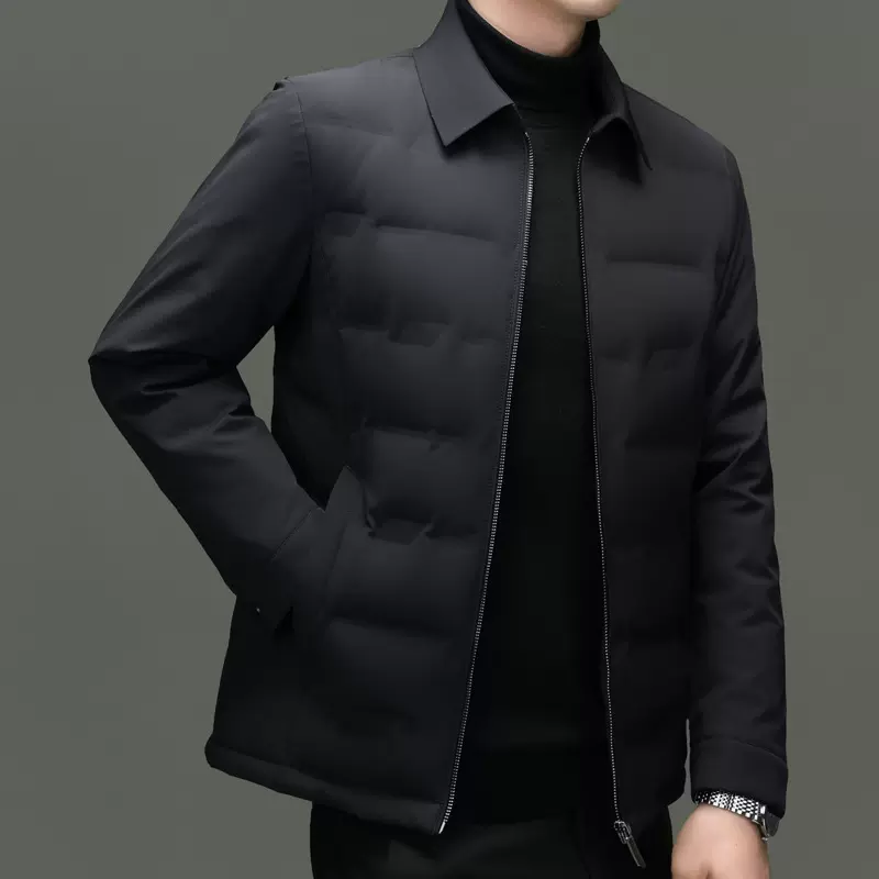 外贸高端轻薄羽绒服男士商务休闲秋冬季新款保暖大码羽绒服外套