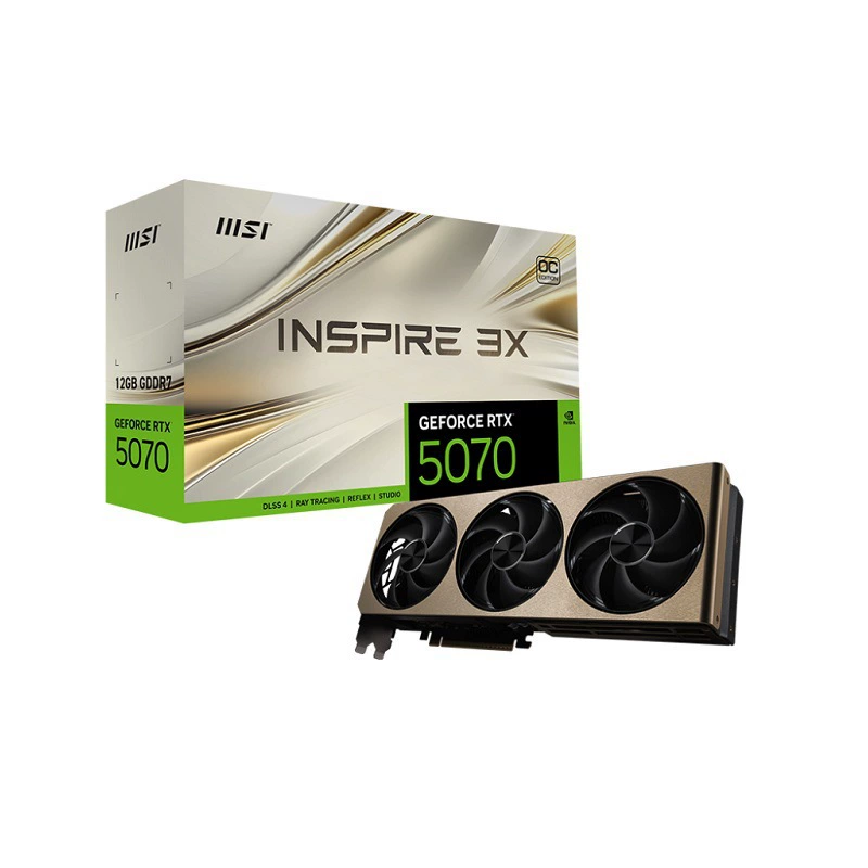 Жёсткий стиль GeForce RTX 5070 12G INSPIRE 3X OC настольная игровая видеокарта для киберспорта