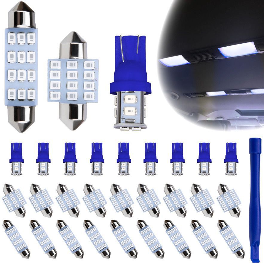 Auto LED conjunto de 24PCS T10 luz de ancho 31MM doble punta luz de lectura lámpara de matrícula luz interior image 3