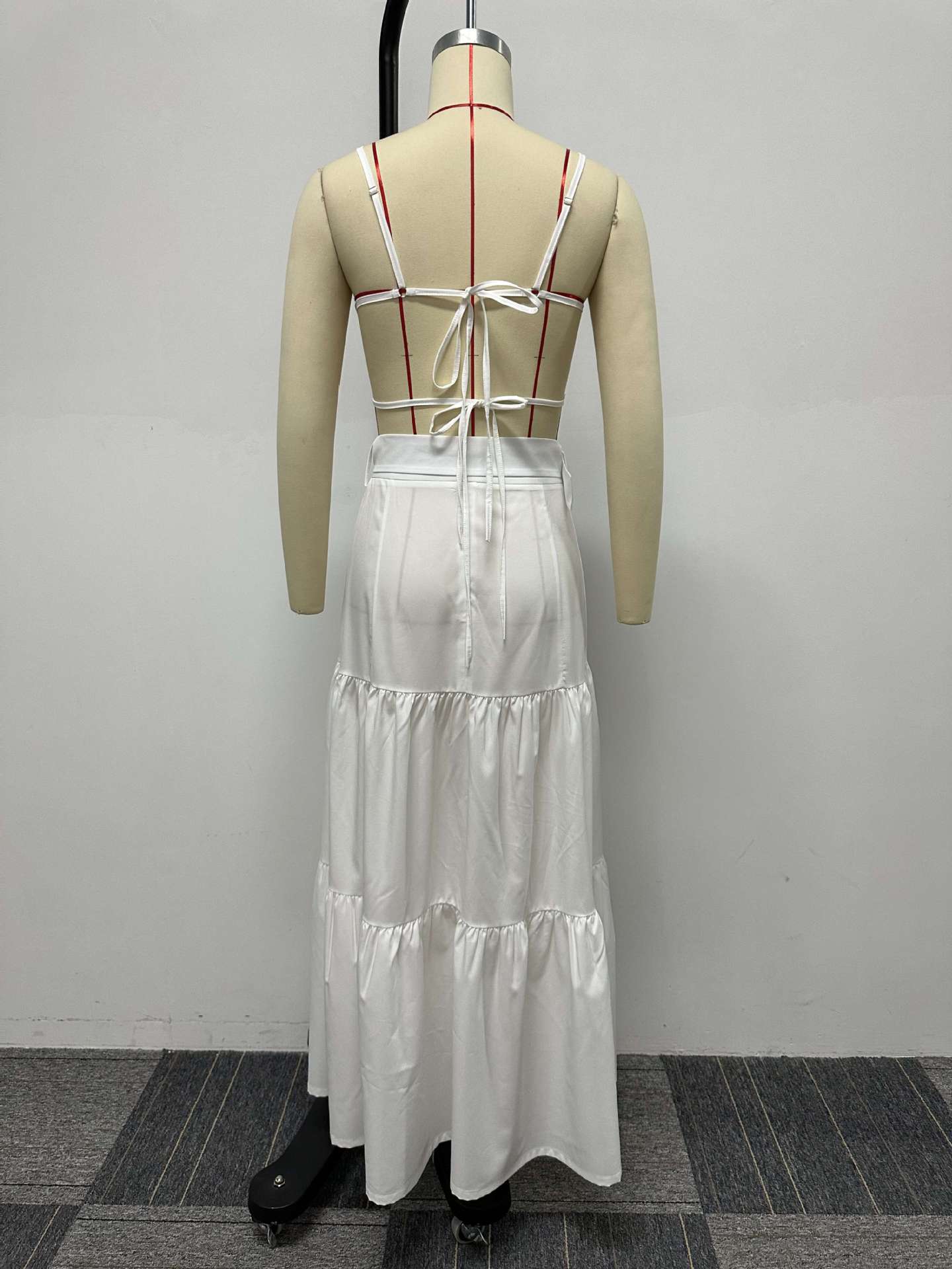354g Weight Sleeveless Sleeve Length Polyester Fabric Type Skirt Co-ord Set Sets Type 2 Pieces Set Quantity Holiday Occasion Strap Neckline Slim Fit Type Solid Color, Flower Pattern Summer Season Women's Gender Vacation Style Holiday Women's Vacation Solid Color Flower Polyester Skirt Co-ord Set Skirt Sets 14