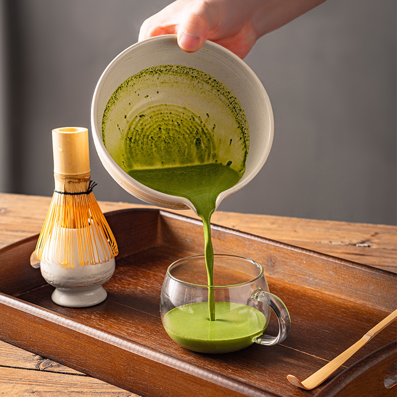 口付き抹茶ボウル、抹茶ツール、ブラシ、日本製ボウル、抹茶カップ、茶洗い茶筅、茶器セット、陶器製茶ボウル|undefined