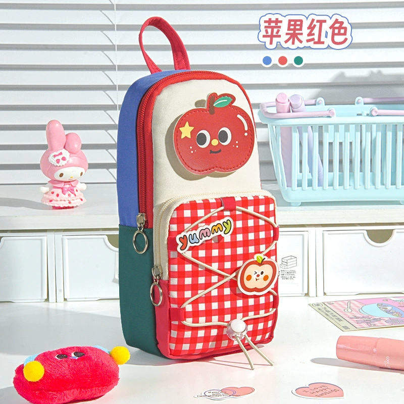 School bag, capacious high quality pencil case for pencils for elementary school students, new collection