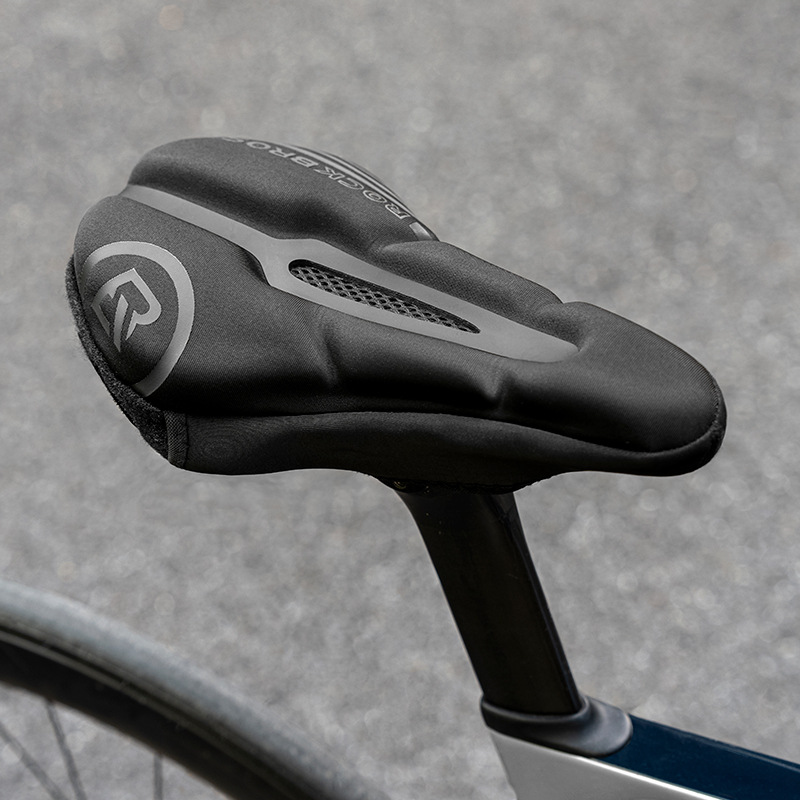 Bicycle quick release silicone hollow breathable road mountain bike seat cushion riding saddle cover_voghion.com