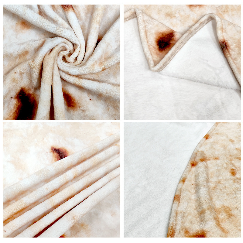 Amazon burrito manta impresa digital manta de pizza franela manta de siesta manta de oficina franela manta