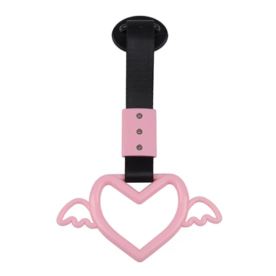 Wings Love Car Handle – Car hanging - pink-black-strap