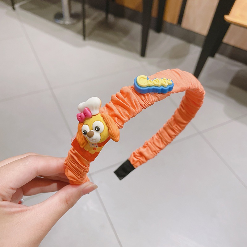Color caramelo plisada diadema animal de dibujos animados lindo horquilla Corea del Sur Dongdaemun chica fresa oso estrella Shixi