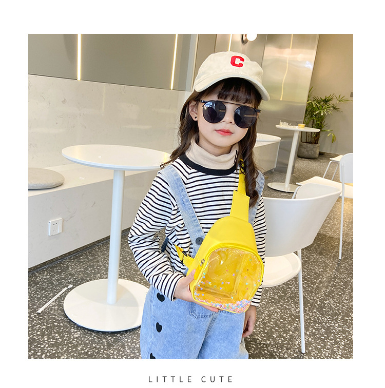 Enfants Petit Toutes Les Saisons Nylon Couleur Unie Mignon Carré Fermeture Éclair Sac Banane display picture 1